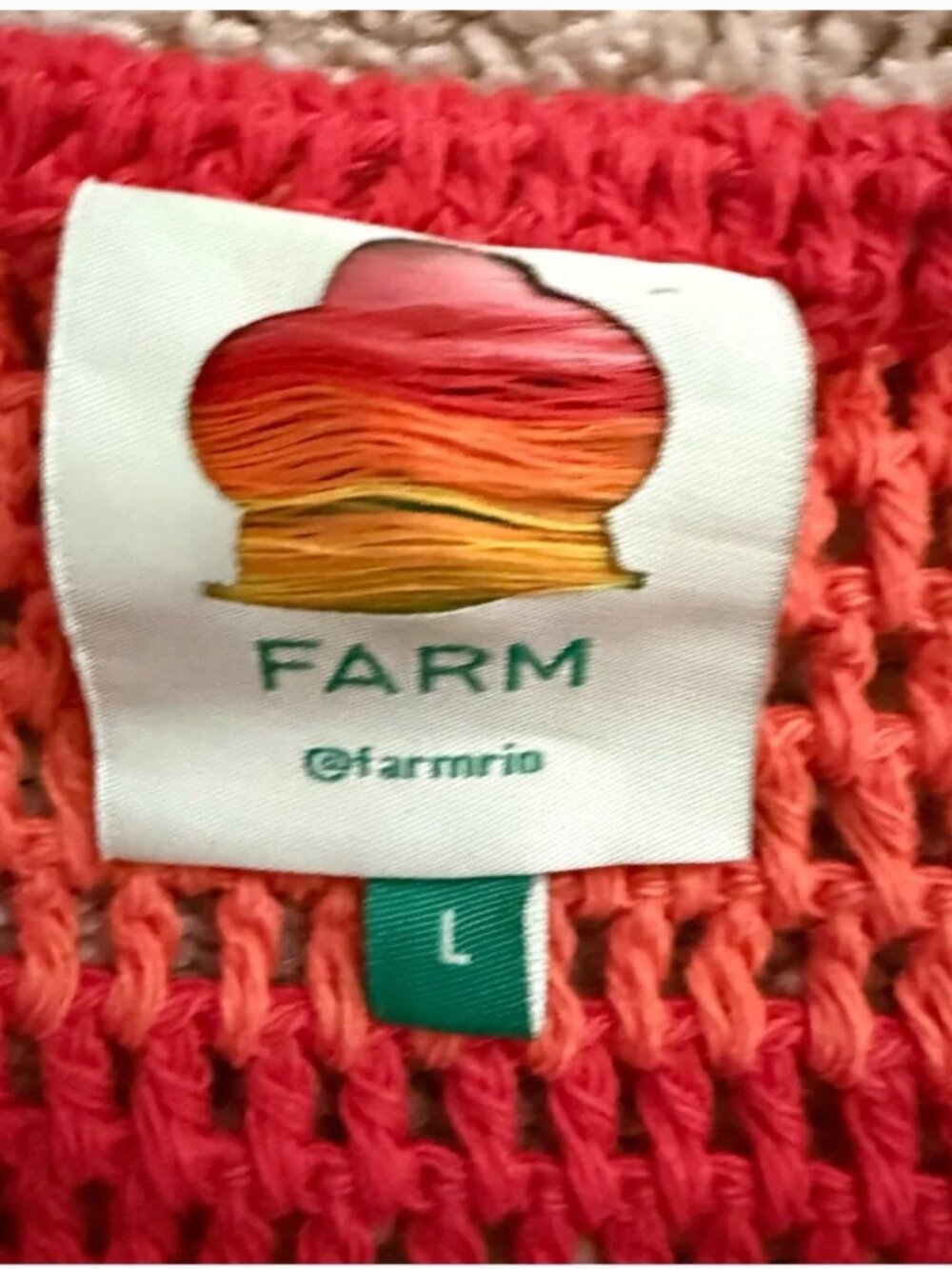 Farm Rio Multicolored Crochet Sweater - Picture 2 of 3